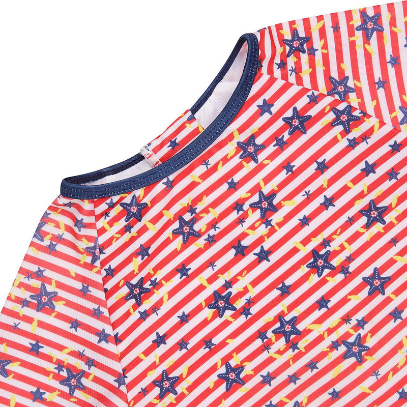 Red White Blue Striped Girls Swimsuits (8 - 20), Cute Kids Jr Junior T –  Starcove Fashion
